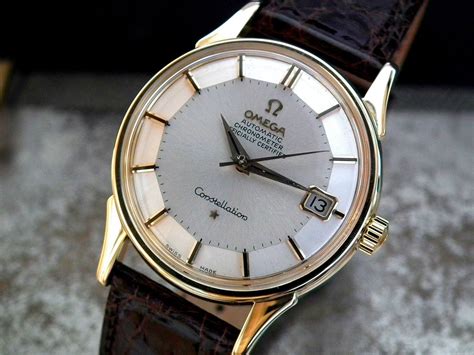 solid 18ct gold omega watch|18ct gold omega constellation watch.